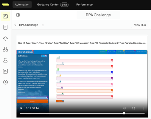 RPA Challenge Browser Use